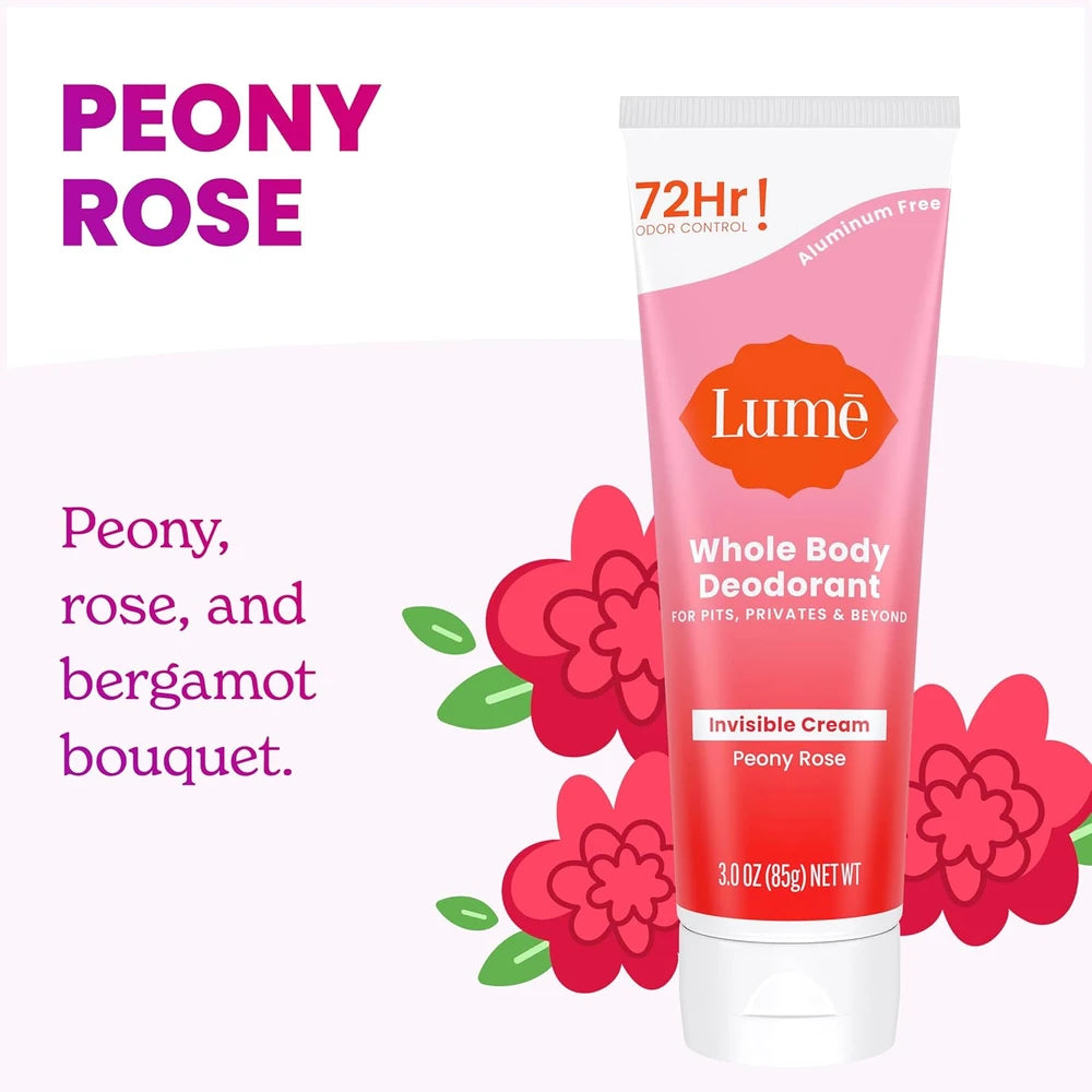 Lume Peony Rose Deodorant Cream (2-Pack)