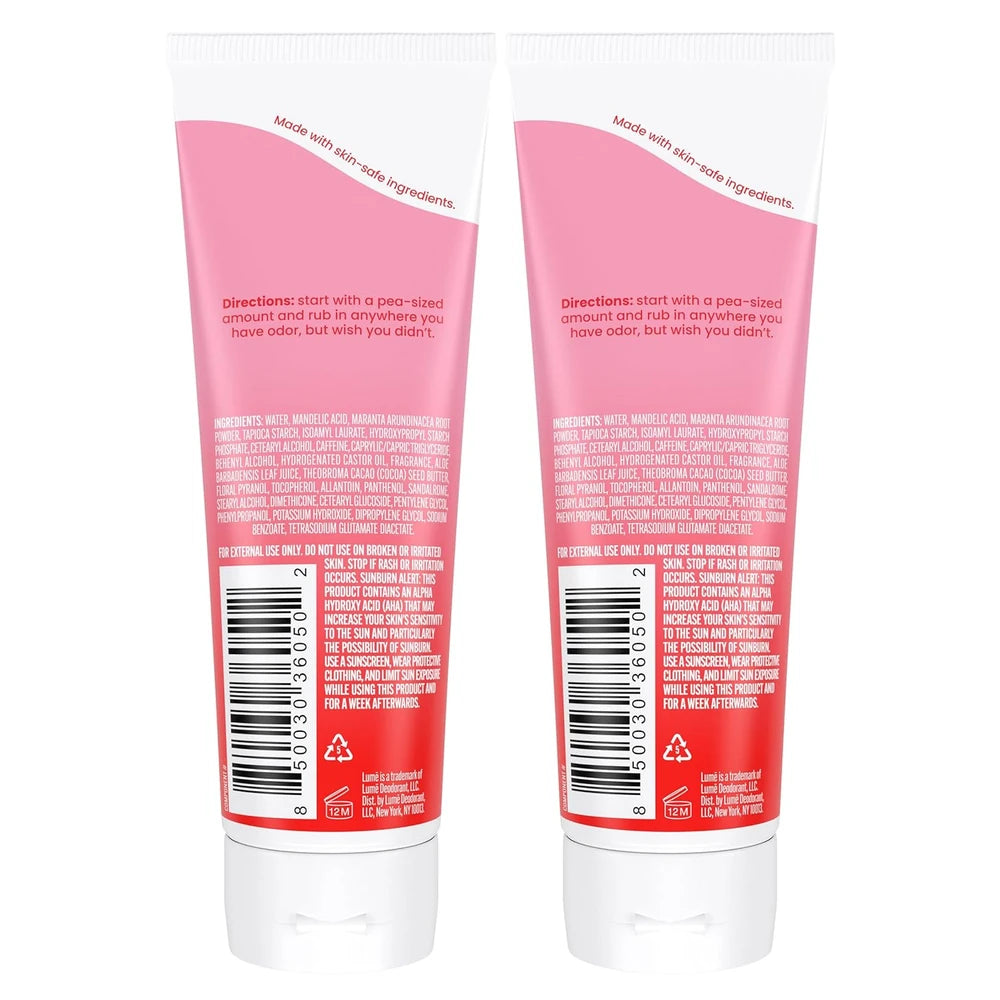 Lume Peony Rose Deodorant Cream (2-Pack)
