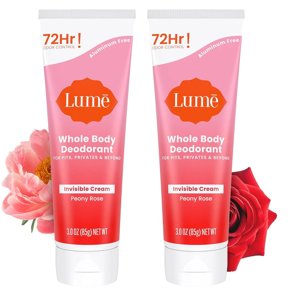 Lume Peony Rose Deodorant Cream (2-Pack)