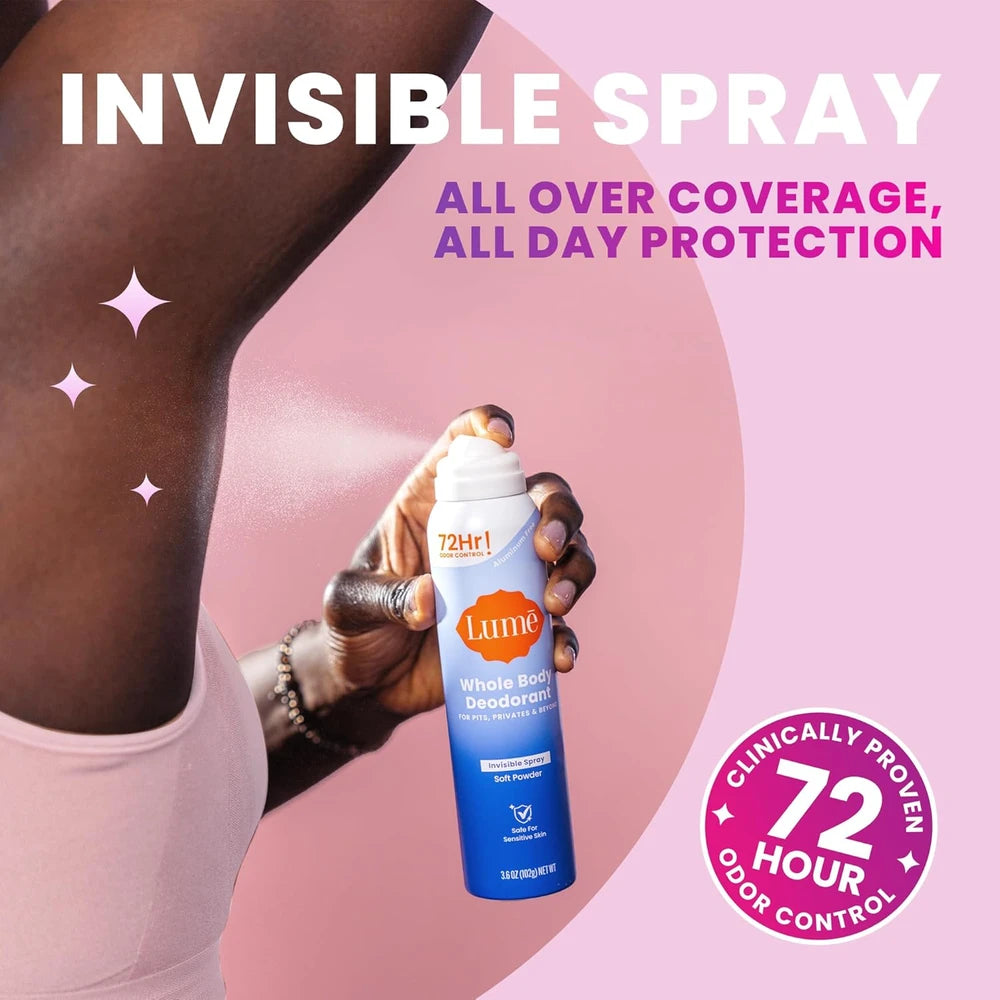 Lume Invisible Spray Deodorant Two Pack