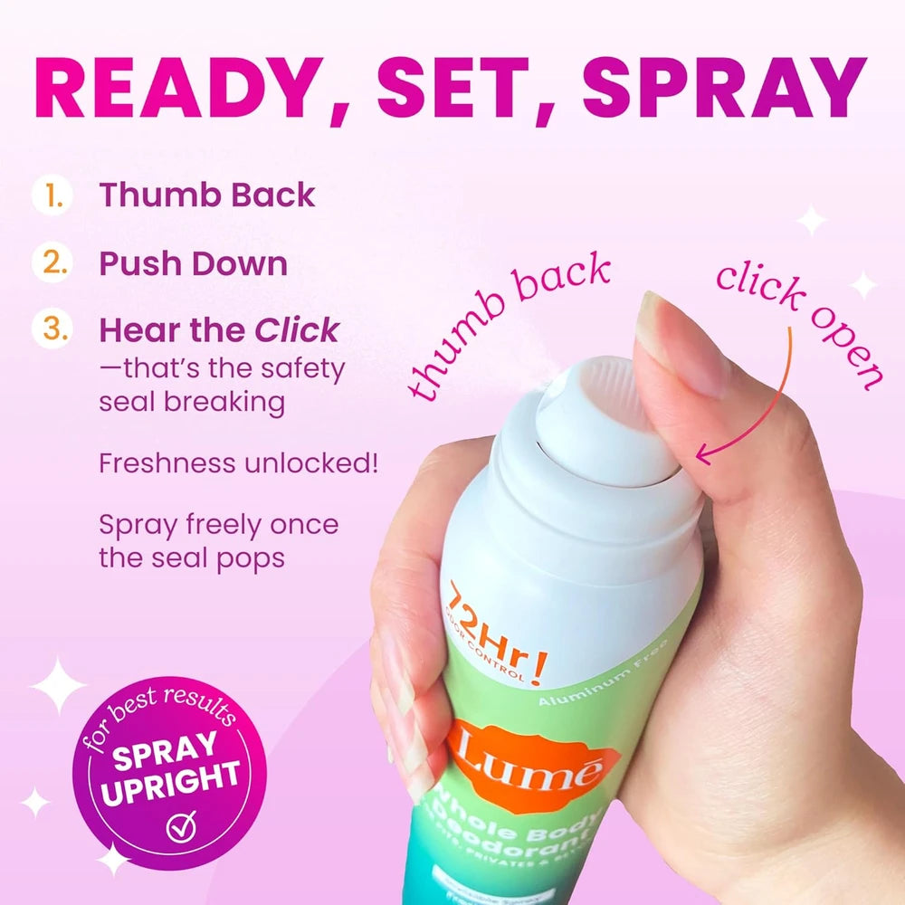 Lume Invisible Spray Deodorant Two Pack
