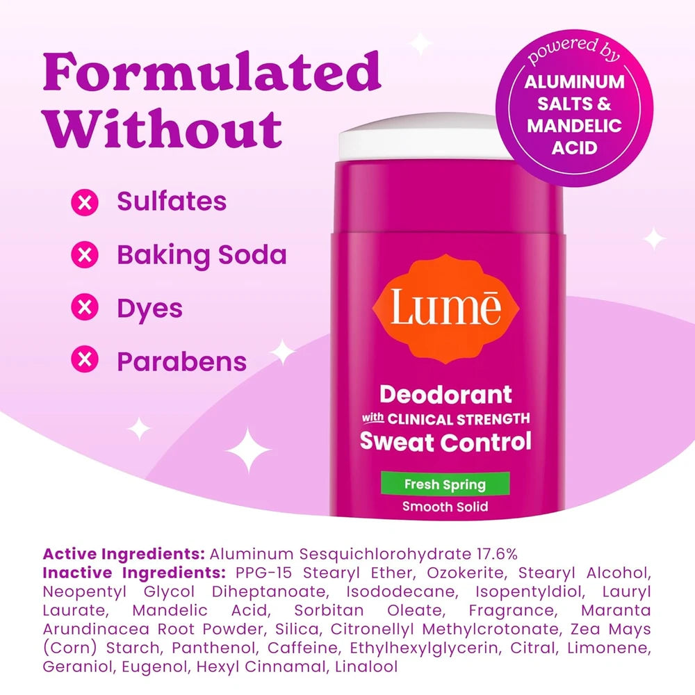 Lume Fresh Spring Deodorant 2-Pack