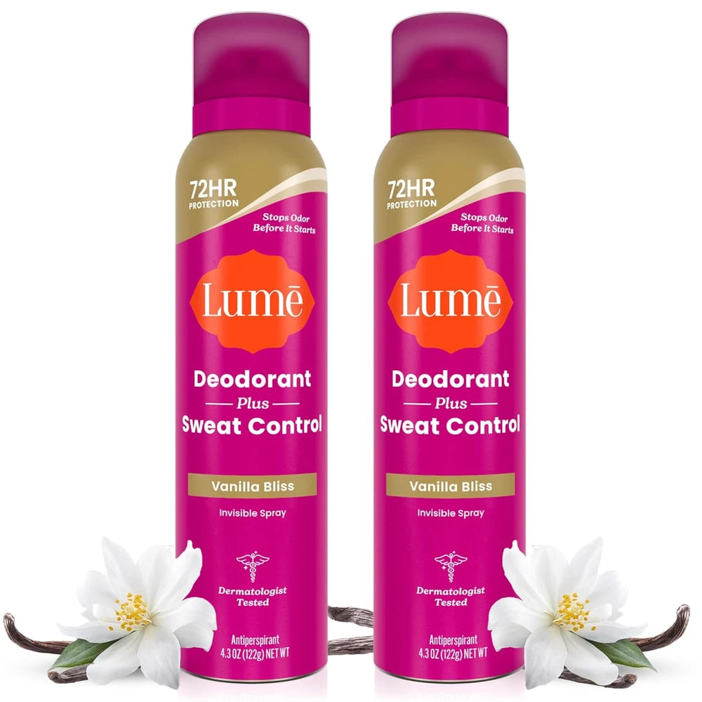 Lume Vanilla Bliss Deodorant Spray (2 Pack)