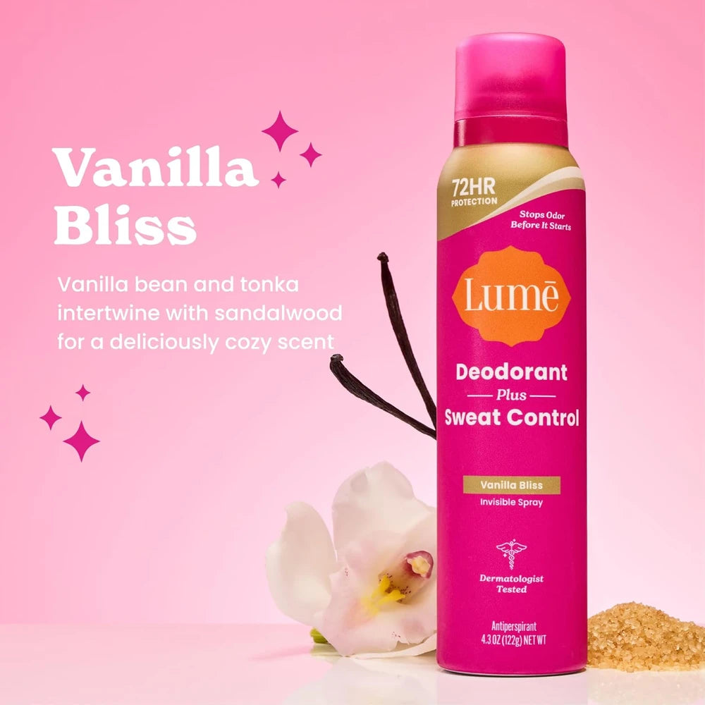 Lume Vanilla Bliss Deodorant Spray (2 Pack)