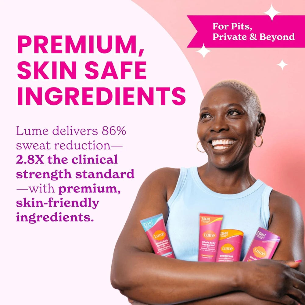 Lume Whole Body Deodorant Cream & Wipes