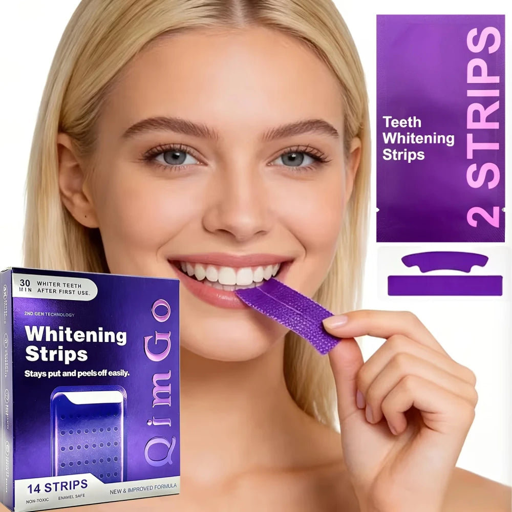 4Pcs Upgraded 2.0 Purple Teeth Whitening Strips, Professional Oral Care for Brightening Teeth