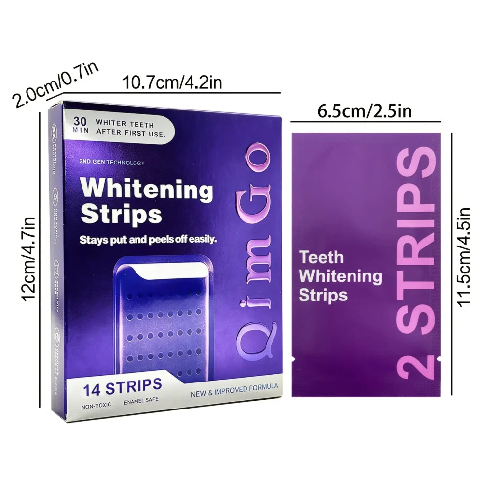 4Pcs Upgraded 2.0 Purple Teeth Whitening Strips, Professional Oral Care for Brightening Teeth